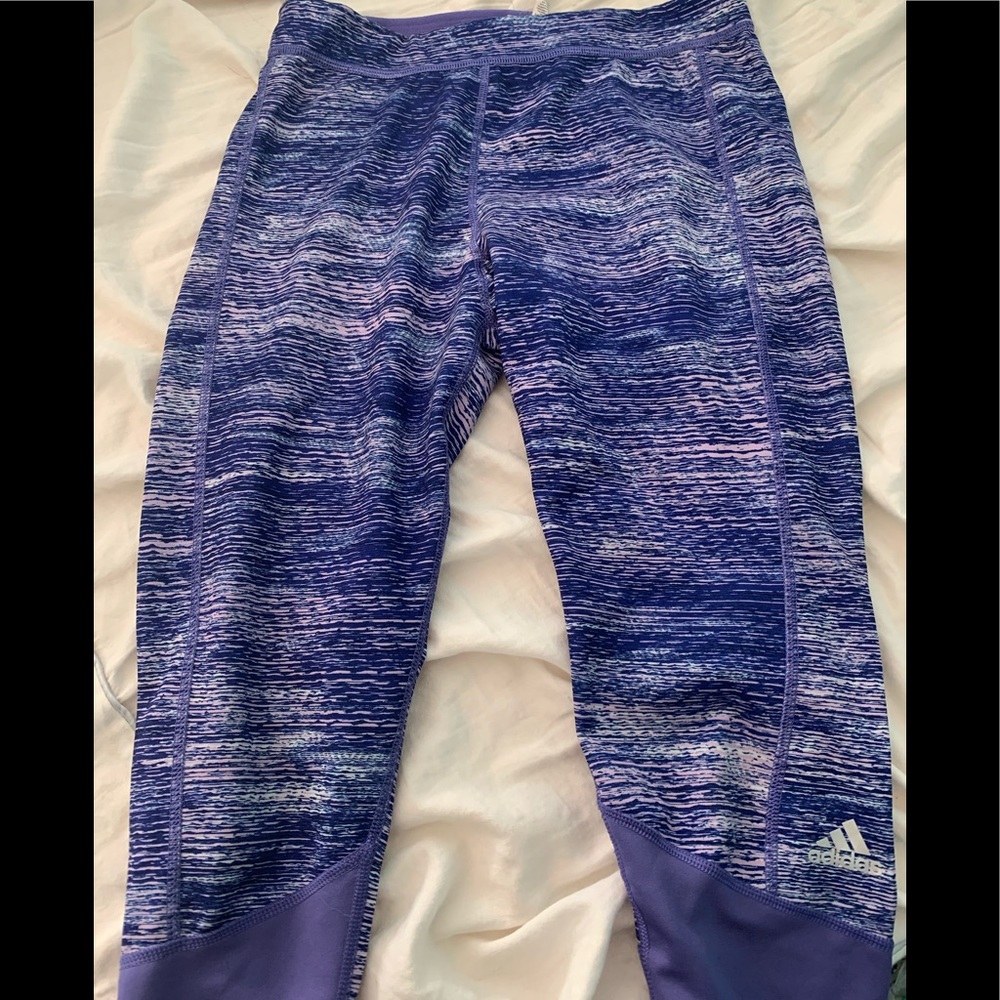 Adidas Cropped Purple Leggings
